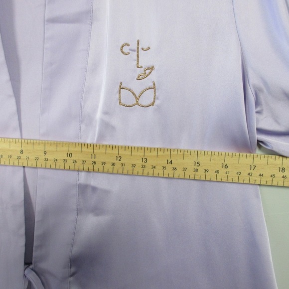 Savage X Fenty Kimono Robe Women XS S Purple Satin Lingerie Luxury Bridal 218 - Picture 10 of 12